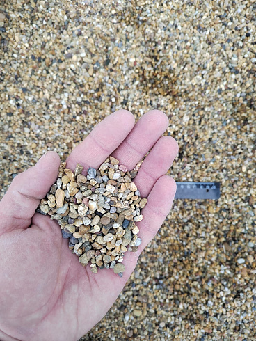 Галька речная окат (рыжая) фр.3-5 мм купить в Перми 