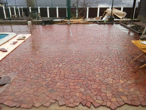 Kamenclub.ru: Песчаник брусчатка (Готика) art PSK-L-01  купить в Перми    2600 руб/кв.м    фото КАМЕНЬ КЛУБ