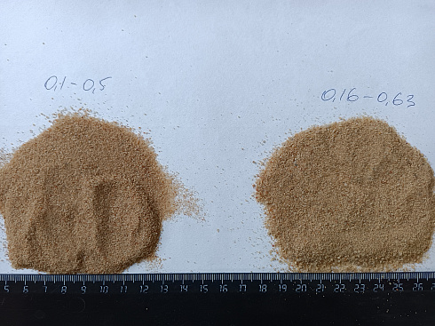 Кварцевый песок для площадок фр. 0,16-0,63 мм.  купить в Перми фото Камень Клуб