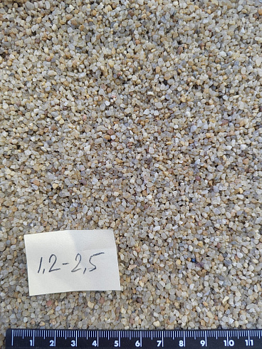 Кварцевый песок сухой фракцинированный фр. 1,2-2,5 мм.  купить в Перми фото Камень Клуб