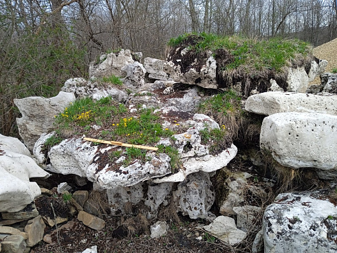 Kamenclub.ru: Выветренный известняк со мхом фр. 100-500 мм.  купить в Перми известняк серый белый зеленый валун известняковый крупный 10000 руб/т   фото КАМЕНЬ КЛУБ