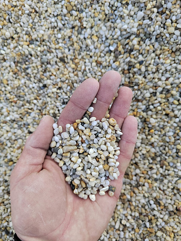 фото Галька крымская жемчужная фр. 3-5 мм. купить в Перми  в интернет-портале КАМЕНЬ КЛУБ