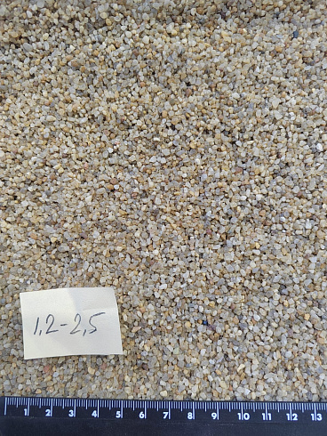 Кварцевый песок сухой фракцинированный фр. 1,2-2,5 мм.  купить в Перми фото Камень Клуб
