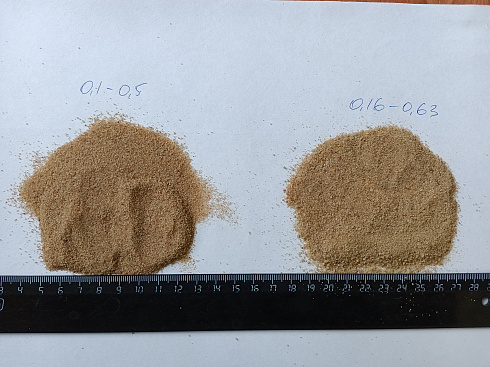 Кварцевый песок для площадок фр. 0,1-0,5 мм.  купить в Перми фото Камень Клуб