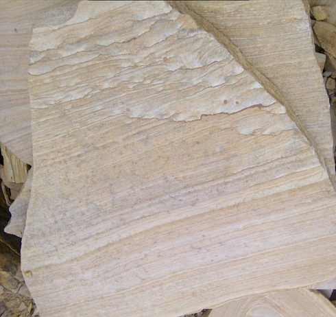 Kamenclub.ru: Песчаник пластушка желтый с рисунком (4-6 см)  купить в Перми плитняк пластушка желтый с рисунком песчаник 9 000 руб/м3   фото КАМЕНЬ КЛУБ