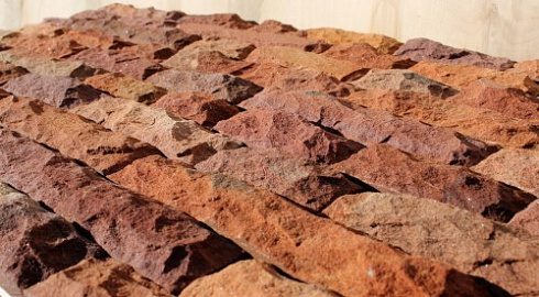 Kamenclub.ru: Песчаник (красный дракон) art PSK-5-03  купить в Перми    3350 руб/кв.м   фото КАМЕНЬ КЛУБ