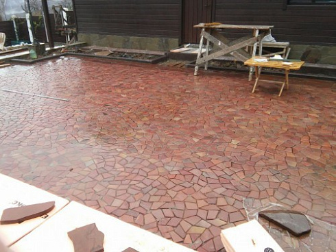 Kamenclub.ru: Песчаник брусчатка (Готика) art PSK-L-01  купить в Перми    2600 руб/кв.м    фото КАМЕНЬ КЛУБ