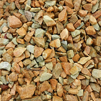 Kamenclub.ru: Щебень крошка желтый (ЗЛАТОЛИТ) фр. 10-20 мм.  купить в Перми златолит бежевый, золотистый, желтый каменная декоративная крошка щебня златолита 10800 руб/т   фото КАМЕНЬ КЛУБ