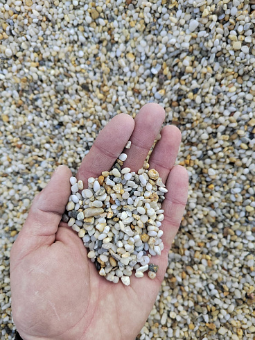 фото Галька крымская жемчужная фр. 3-5 мм. купить в Перми  в интернет-портале КАМЕНЬ КЛУБ